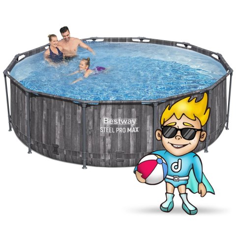 Basen ogrodowy stelażowy 366 x 100 cm 18w1 Bestway 5614X + maszynka do baniek GRATIS