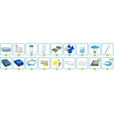 Basen ogrodowy stelażowy 488 x 122 cm 18w1 INTEX 26730