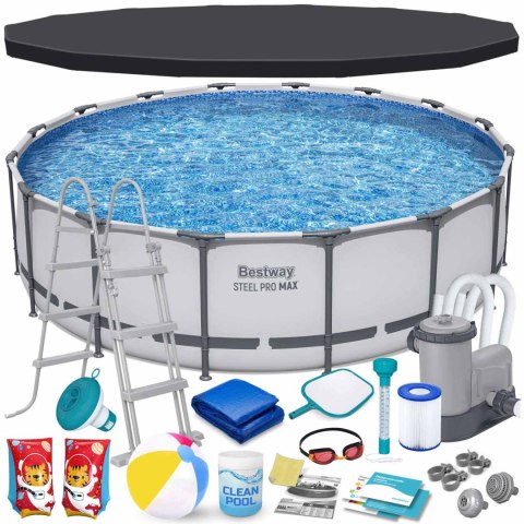 Basen ogrodowy stelażowy 488 x 122 cm 19w1 Bestway 5612Z