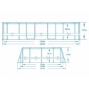 Basen ogrodowy stelażowy 488 x 305 x 107 cm 11w1 Bestway 56946