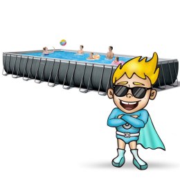 Basen ogrodowy stelażowy 975 x 488 x 132 cm 21w1 INTEX 26378 + hulajnoga GRATIS