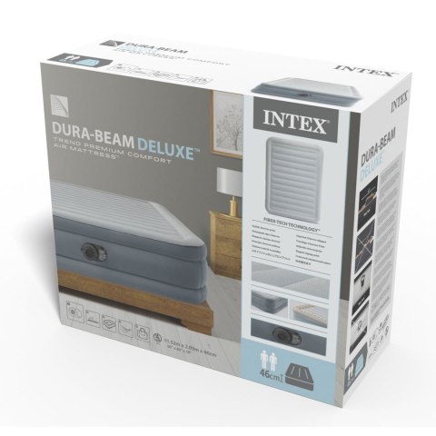 Materac dmuchany 203x152x46 cm z wbudowaną pompką elektryczną INTEX 64824ND