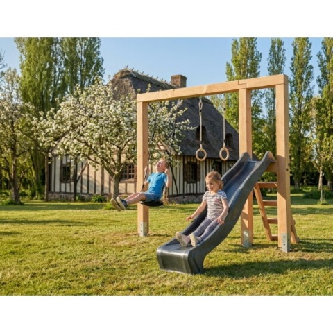 Plac zabaw dla dzieci huśtawka ogrodowa zjeżdżalnia Robust Linea Massiv 140