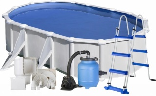 Basen ogrodowy stalowy Fidji aqua 500x300x120 cm GRE