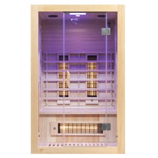 Sauna na podczerwień z kamieniem solnym himalajskim 120×105×190 cm 2-osobowa Infrared