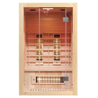 Sauna na podczerwień z kamieniem solnym himalajskim 120×105×190 cm 2-osobowa Infrared