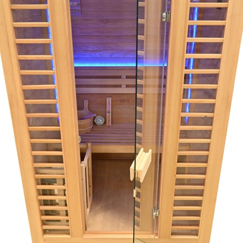 Sauna ogrodowa sucha z piecem HARVIA 4,5 kW 150X120X190CM 3 osobowa