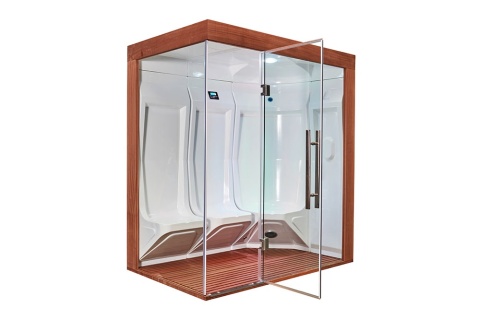Sauna parowa 3 osobowa prawa 195x118x210 cm