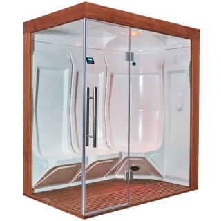 Sauna parowa 3 osobowa prawa 195x118x210 cm