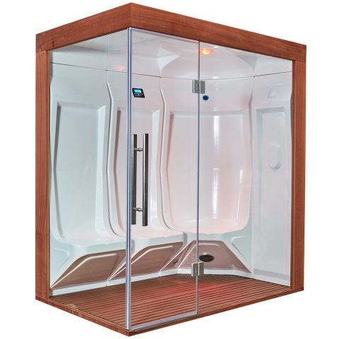Sauna parowa 3 osobowa prawa 195x118x210 cm