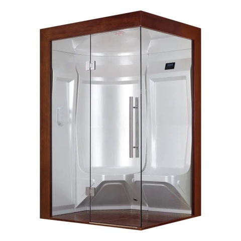 Sauna parowa 2 osobowa lewa 150x135x217 cm 5 kw