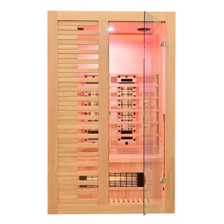 Sauna na podczerwień z kamieniem solnym+turmaliny 120×100×190 cm, 2-osobowa Infrared