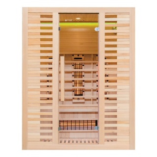 Sauna na podczerwień z kamieniem solnym+turmaliny 150×110×190 cm 3-osobowa Infrared