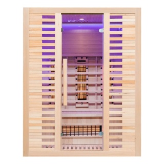 Sauna na podczerwień z kamieniem solnym+turmaliny 150×110×190 cm 3-osobowa Infrared