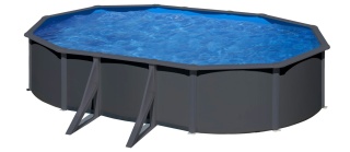 Basen ogrodowy stalowy 500x300x120cm Dream Pool Grafit GRE