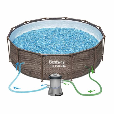 Basen ogrodowy stelażowy 366 x 100 cm zestaw 18w1 Bestway 56709