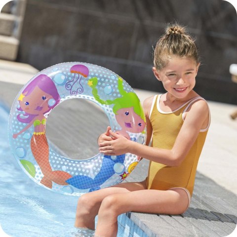 Koło plażowe do pływania Morskie Przygody dla dzieci Bestway 36113 syreny