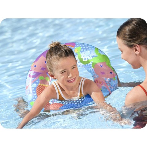 Koło plażowe do pływania Morskie Przygody dla dzieci Bestway 36113 syreny