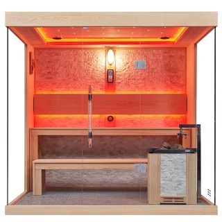 Sauna sucha z piecem HARVIA 6 kW 220 x 180 x 210 cm 4 osobowa