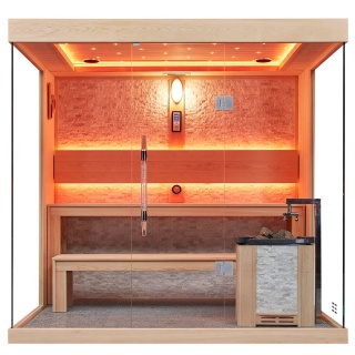 Sauna sucha z piecem HARVIA 6 kW 220 x 180 x 210 cm 4 osobowa