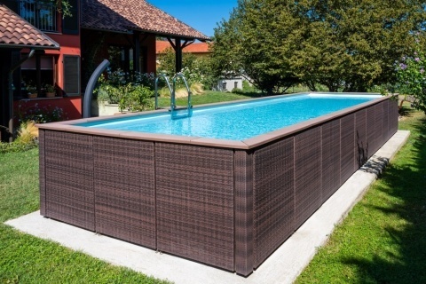 Basen ogrodowy ratanowy 1000x500 cm DolceVita Ratan Laghetto