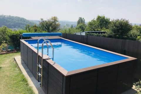 Basen ogrodowy ratanowy 600x300 cm DolceVita Ratan Laghetto