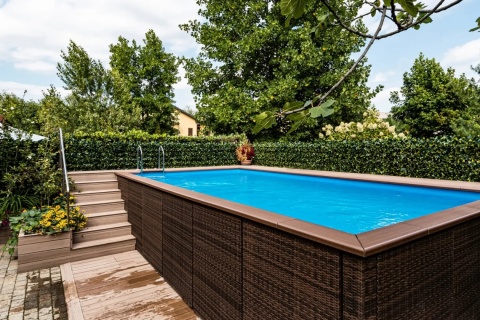 Basen ogrodowy ratanowy 800x400 cm DolceVita Ratan Laghetto