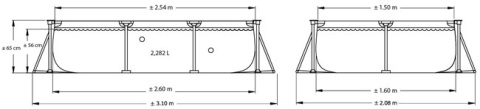 Basen ogrodowy stelażowy 260x160 cm 4w1 INTEX