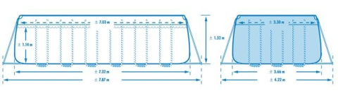 Basen ogrodowy stelażowy Ultra XTR 732x366 cm 9w1 INTEX