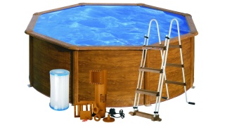 Basen ogrodowy stalowy Sicilia 350x120cm GRE